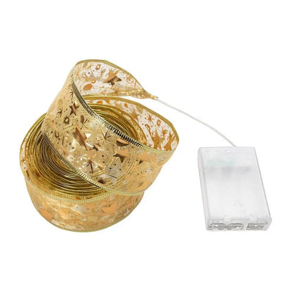 Christmas Ribbon Fairy Lights 🎄